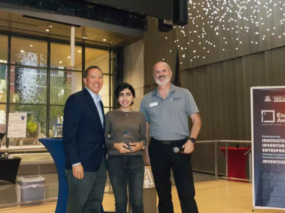 Sara Sheikhlary wins the Student Innovator of the Year award from Tech Launch Arizona.