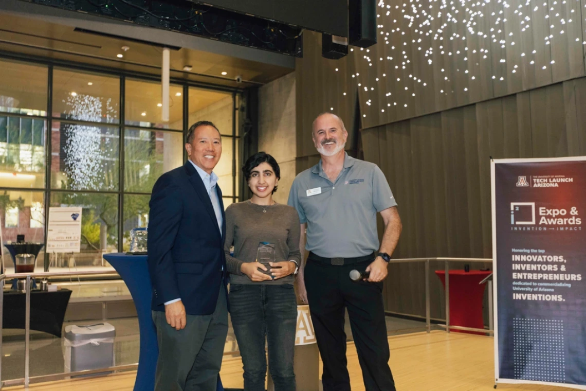 Sara Sheikhlary wins the Student Innovator of the Year award from Tech Launch Arizona.