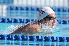 Tyler Fowler competing in a University of Arizona swim meet