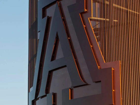 UA black A logo