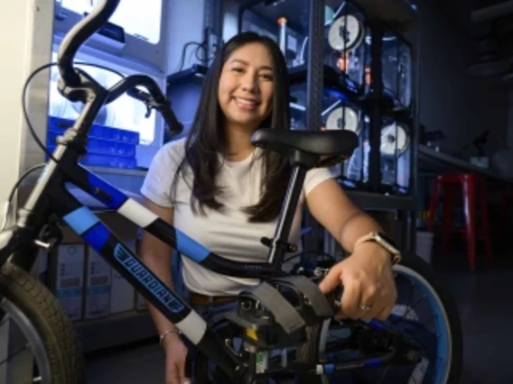 Ruth Salazar designed an adaptive foot pedal for children’s bicycles used at the Children’s Clinics for Rehabilitative Services in Tucson.