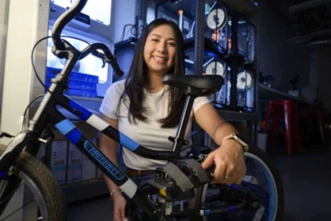 Ruth Salazar designed an adaptive foot pedal for children’s bicycles used at the Children’s Clinics for Rehabilitative Services in Tucson.