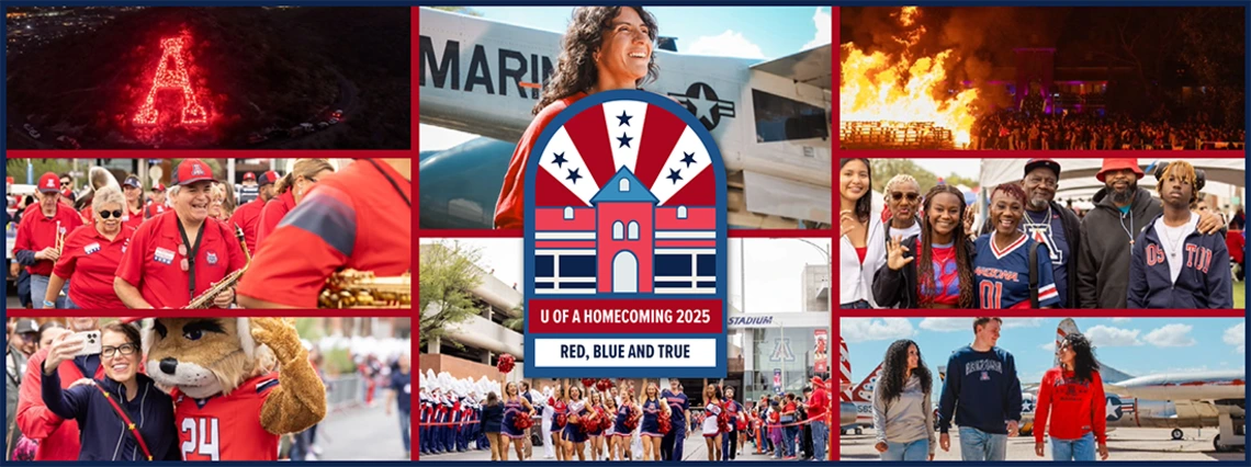 Collage of homecoming photos