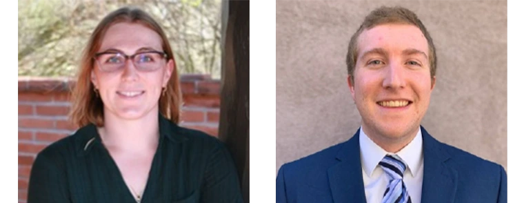 two headshots of people