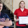 Outstanding biomedical engineering seniors for springs 2025 Ryan Mitstifer and Laurel Dieckhaus.