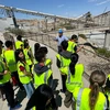Summer Engineering Academy students explore career opportunities and daily operations at the Missions Mine Complex on July 7 with ASARCO tour guide Michael Landin.